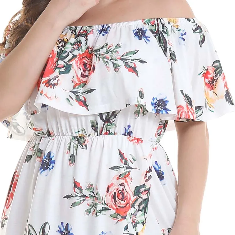 WHZHM новое платье размера плюс 3XL 4XL с открытыми плечами женское Vadim Slash Neck принтом А