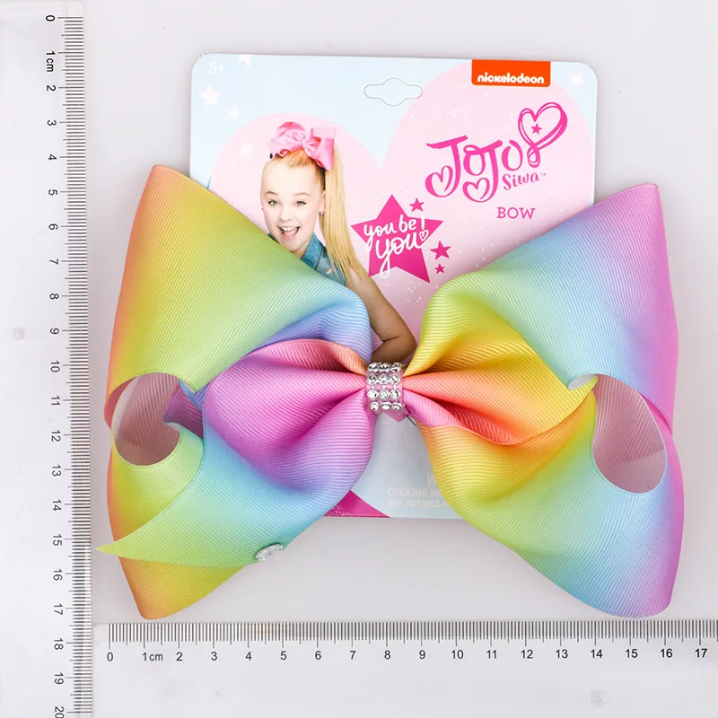 JOJO siwa бант для волос большой 8 дюймов банты маленьких девочек головные уборы