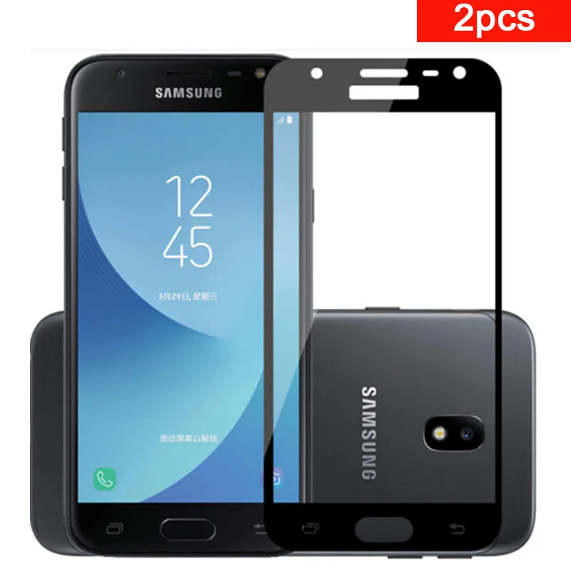 2 шт. Защитное стекло для Samsung Galaxy j3 2016 закаленное Защита экрана тремп на галактики