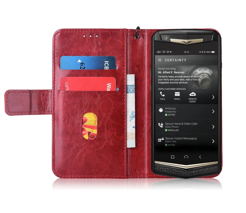 Кожаный чехол книжка для Vertu Aster P чехлы с цветочным принтом 100% специальный