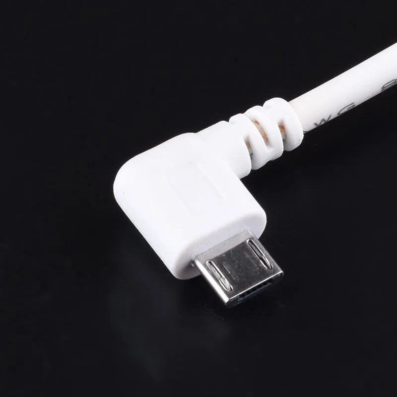 Штекер питания постоянного тока преобразователь USB в Micro L образный белый