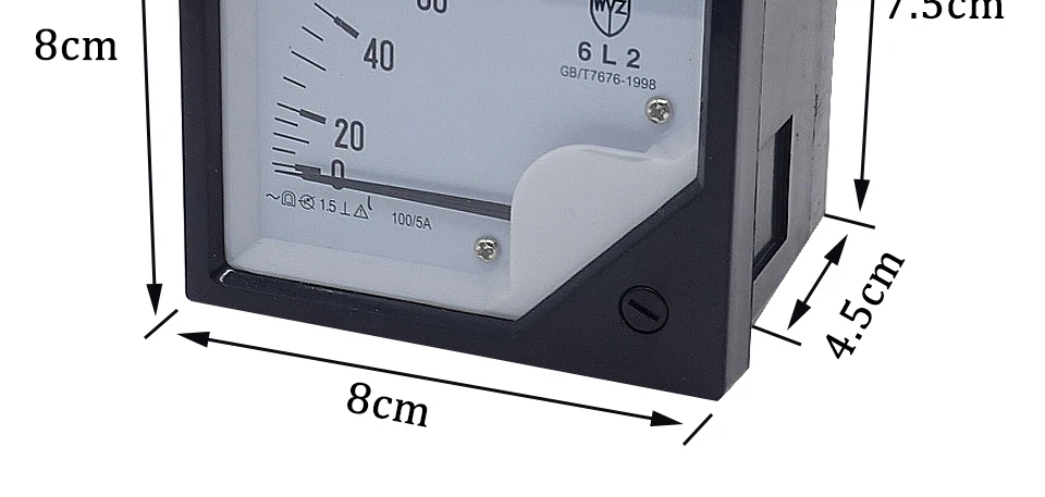 6L2 100/5A Pointer AC Ammeter Generator Current Panel Meter 0-100A