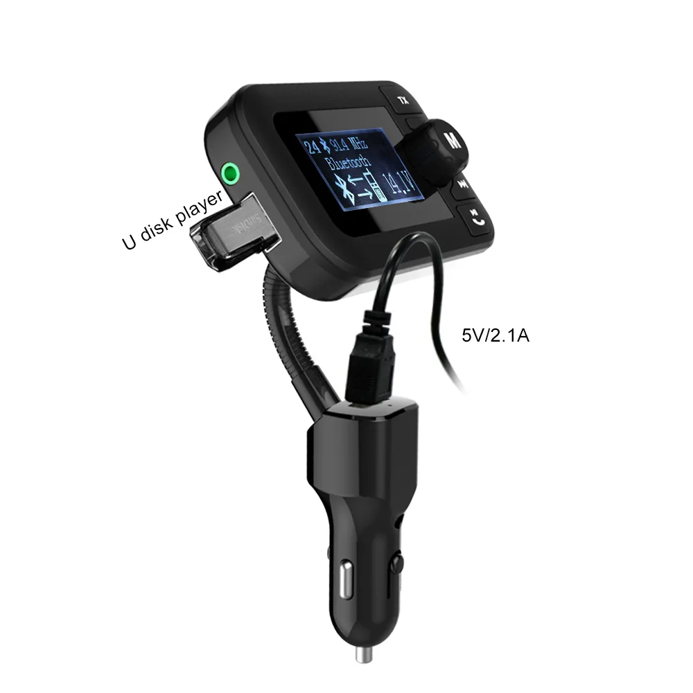 Беспроводной FM трансмиттер с Bluetooth и mp3 плеером 2 0 дюйма|bluetooth fm transmitter modulator|fm