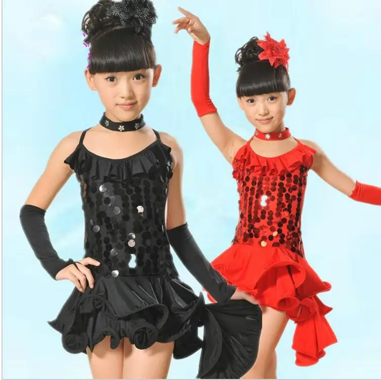 Детское платье для латиноамериканских танцев с блестками|dress f|costume made prom dressesdress
