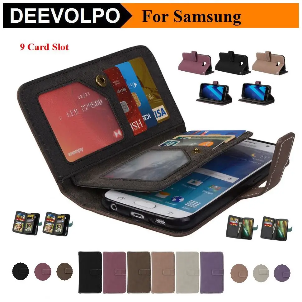 DEEVOLPO 9 Слот для карты матовый книжных обложек для samsung S8 J330 J530 J730 A320 A520 A720 A810 G530 J3 Prime J510 J520 J710 J720 DP08H