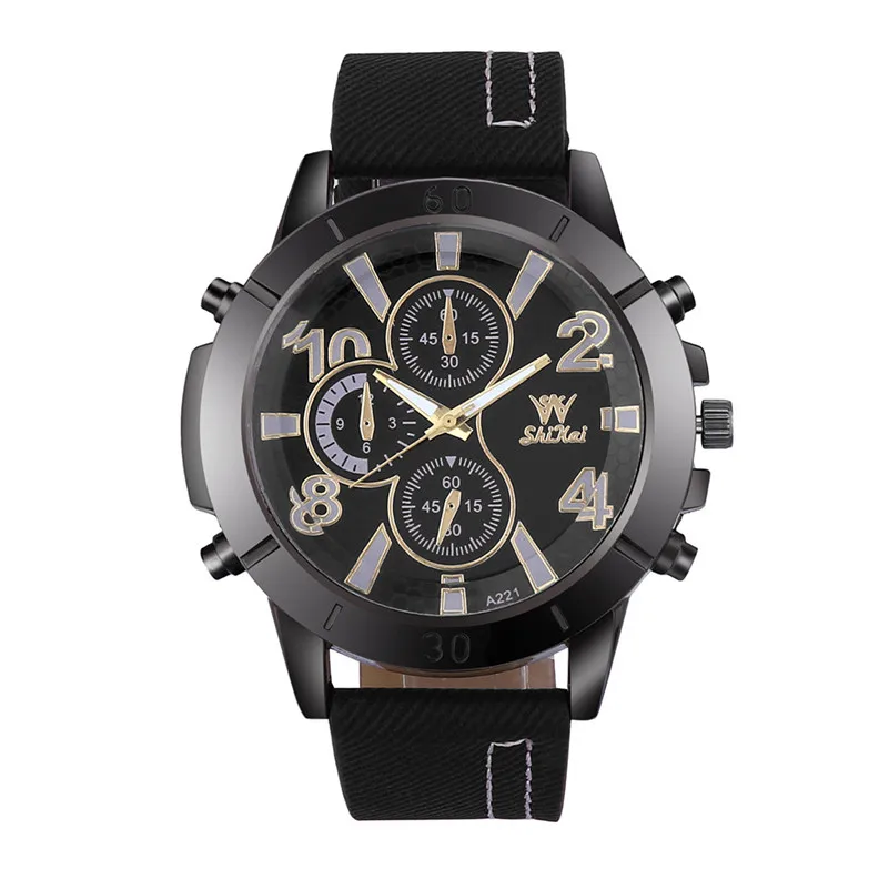 Часы мужские классические деловые кварцевые с большим циферблатом и