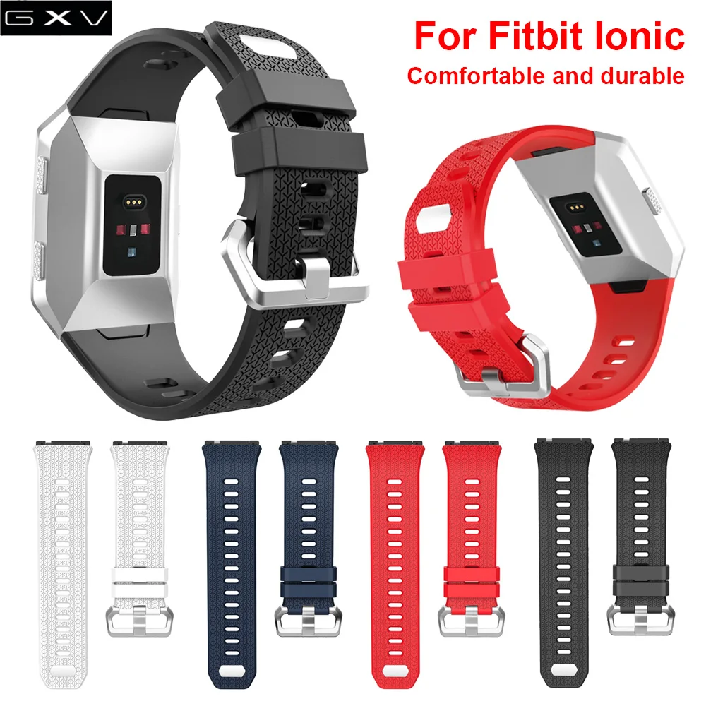 GXV Мягкий ТПУ Fitbit ионная замена спортивный ремешок аксессуары для ионные Смарт