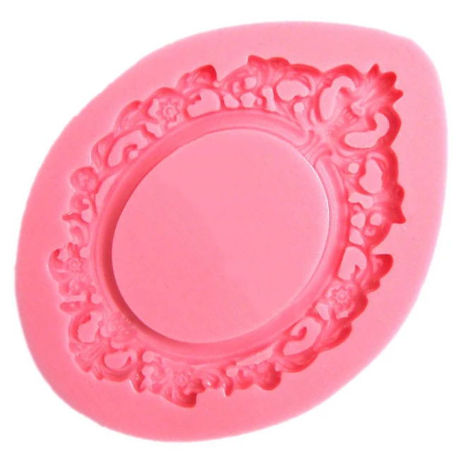 Бесплатная доставка 3d рамка силиконовая помадка выпечки паста Плесень Diy торт