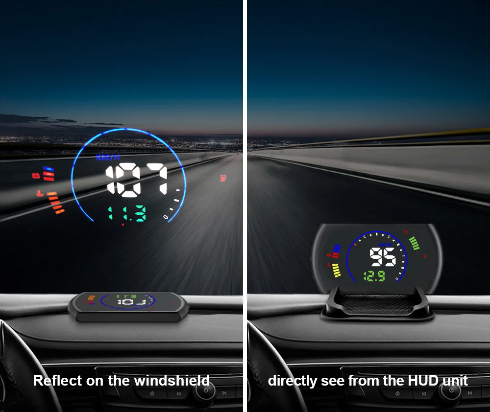 Лучший OBD2 автомобильный HUD 5,8 ''большой экран S600 дисплей на голову автомобильный поход бортовой компьютер OBDII проектор расход топлива