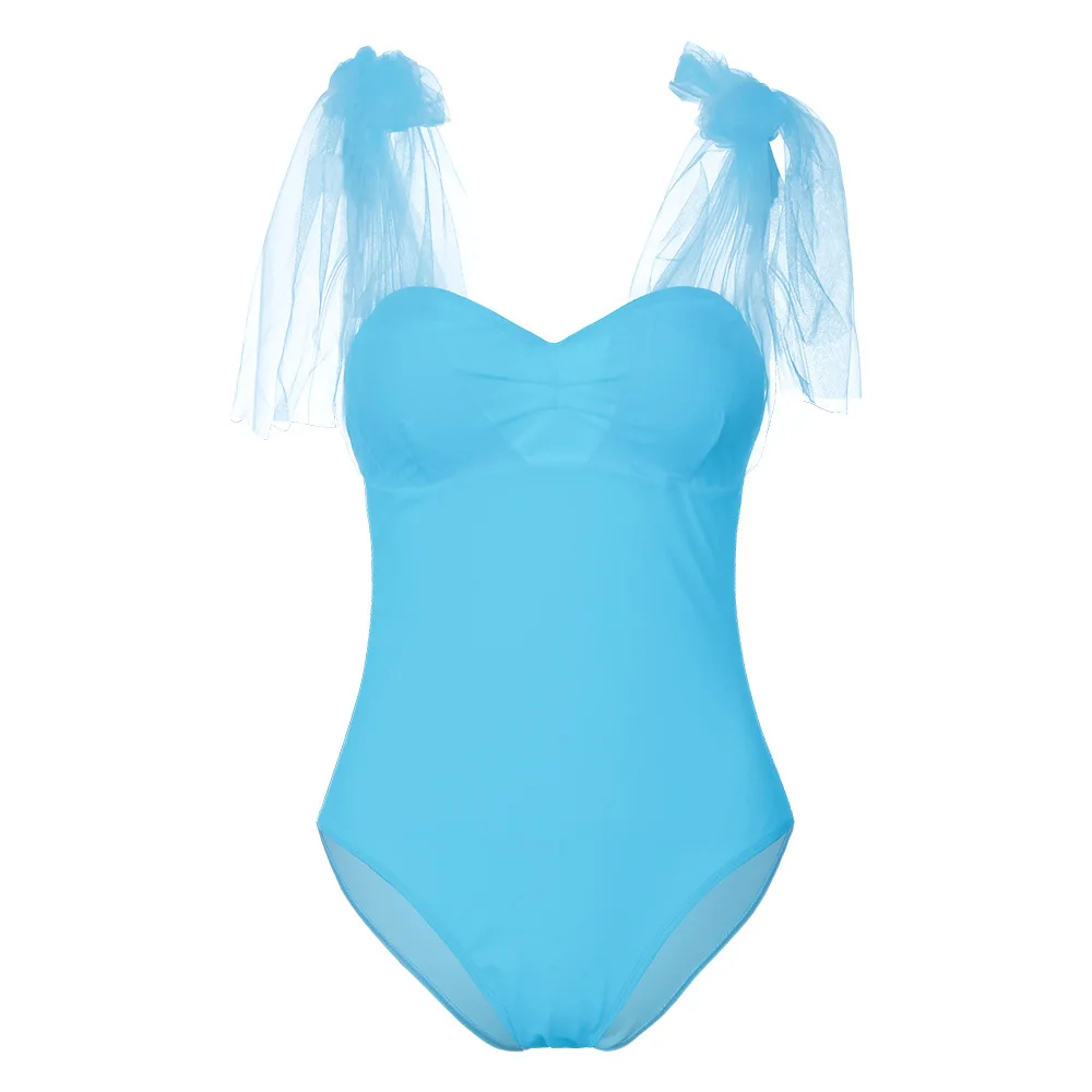 Женское бикини 2018 с высокой талией цельный сетчатый белый сексуальный ретро