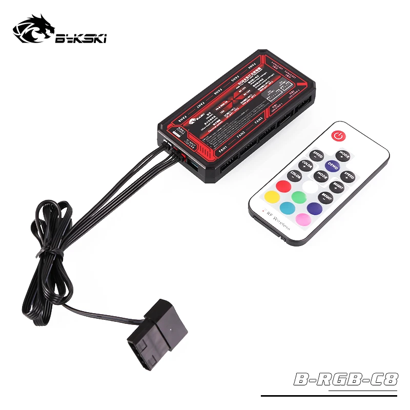 Bykski освещение Управление; для детей возрастом от 12V RGB и 5V полосы пропускания Стандартный/синхронизация материнская плата 8+ 4 Интерфейсы освещение Системы Управление