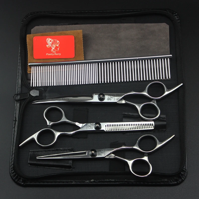 7 дюймовые стандартные прямые ножницы для вырезания зубов рыбьей кости и собак