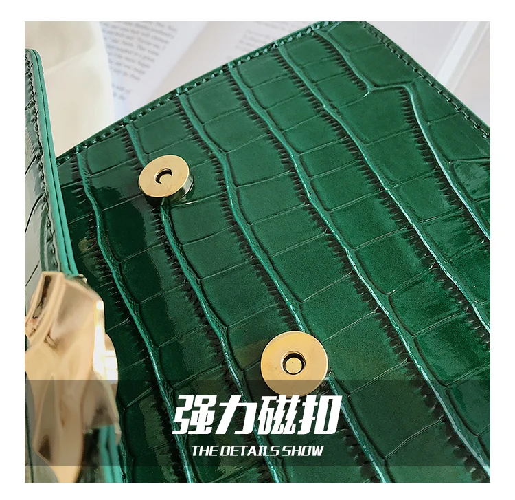 Elegant Female Stone Pattern Tote bag New High Quality PU Leather Women's Designer Handbag Chain Shoulder Messenger Bag