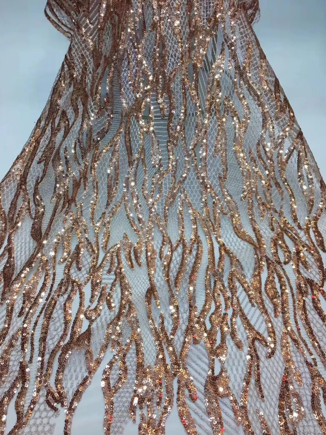 

African Lace Fabric 2019 High Quality Lace Embroidery French Mesh With sequins Nigerian Lace Fabrics Material F6