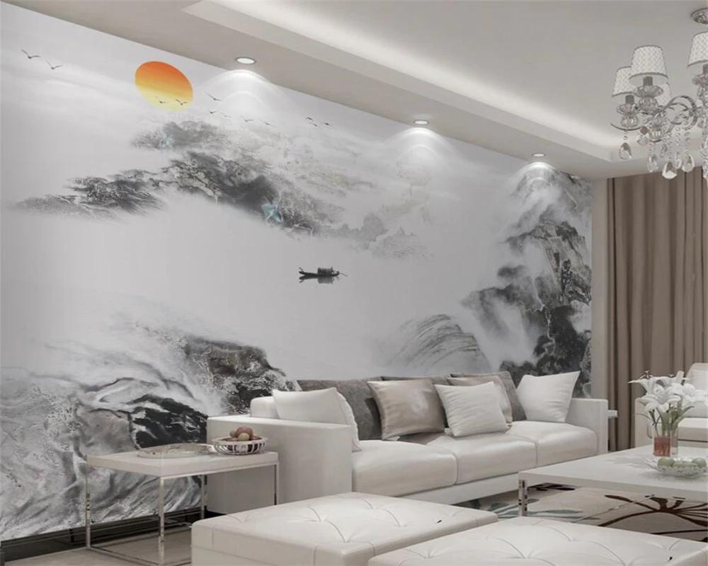 Пользовательские обои для дома декоративная роспись Новая китайская живопись