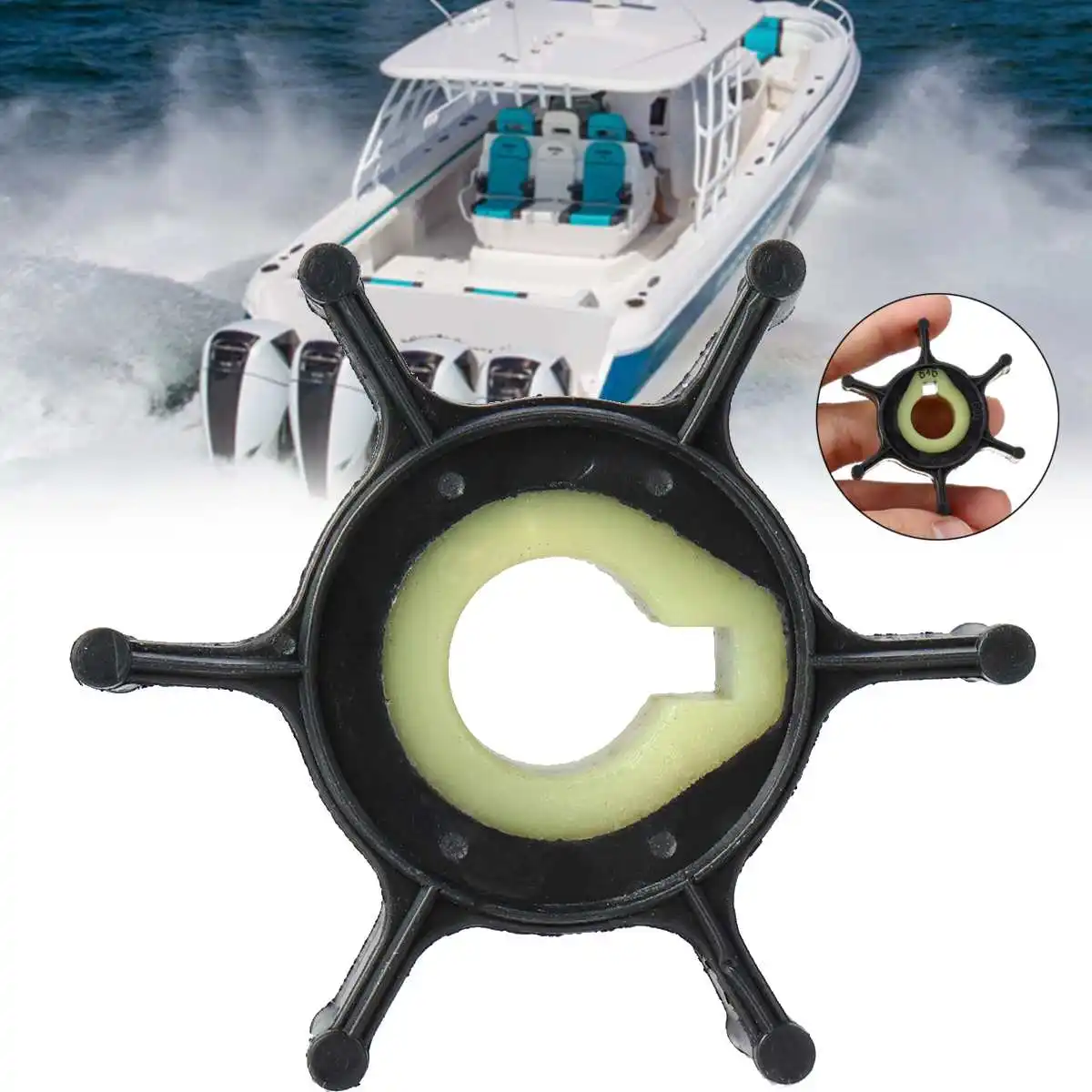 Лодочный подвесной мотор 646-44352-01 водяной насос импеллер для Yamaha 2HP для Sierra 18-3072 резина для Mariner 47-80395 м Замена