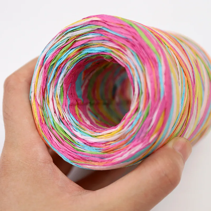 80M/Roll Rope Arts Craft 4Color Mixed Lafite Grass Paper For DIY Gift Box Wrapping Decorative Material Handmade Accessories | Дом и сад
