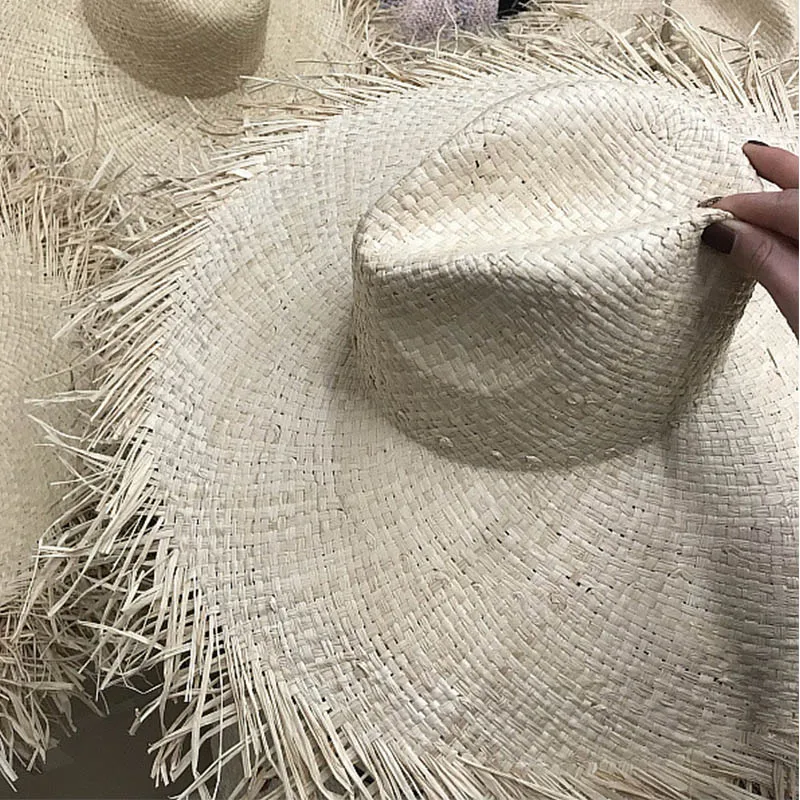 2018 Classical Large Wide Brim Raffia Straw Hat Elegant Floppy Beach Hat Ladies Woman Summer Hat Sombrero Derby Sun Cap