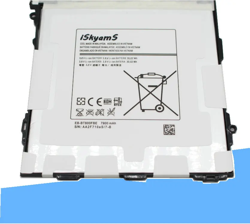 1x7900 мА/ч EB BT800FBE запасная батарея для Samsung Galaxy Tablet Tab S 10 5 &quotSM T800 SM T801 T805 T807 T807A