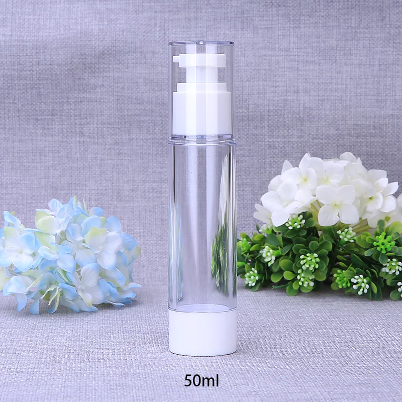 50 мл 10 шт прозрачный пустой эмульсионный насос безвоздушная бутылка