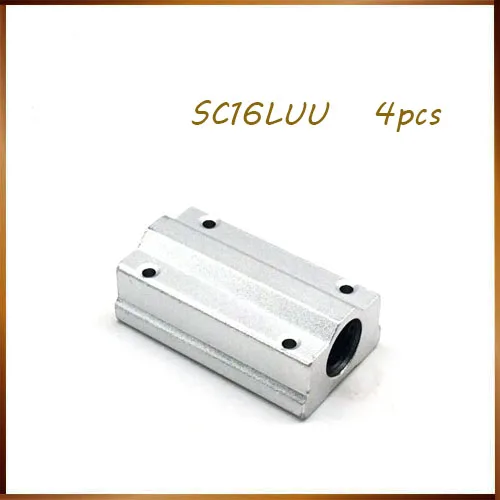Запчасти с ЧПУ c16luu 4 шт. SC16LUU SCS16LUU линейные шариковые подшипники скольжения блок втулка для 16 мм линейного вала направляющая cnc