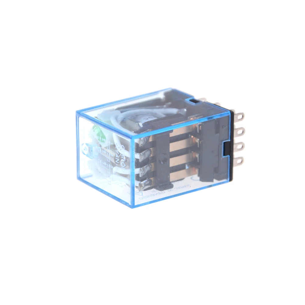 1 шт. Новинка MY4NJ 14 контактное реле LED MY4 универсальное контактов 12 в 24 110 В 220
