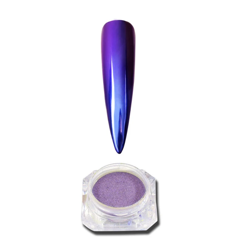Purple Mirror Powder WiRinef 0,5 г голографический блестящий порошок Сияющий сахар блеск Пыль порошок маникюр Дизайн ногтей украшения фиолетовый цвет - Цвет: Purple Mirror Powder