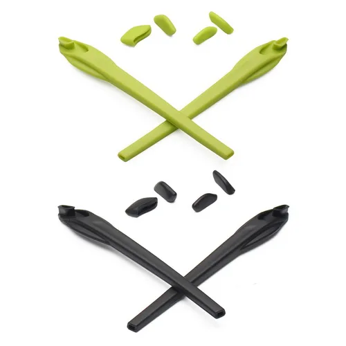 Black and Green Mryok резиновый комплект сменные носки с ушками и носоупоры штук для солнцезащитных очков-oxley Flak 2,0/Flak 2,0 XL - Цвет: Black and Green