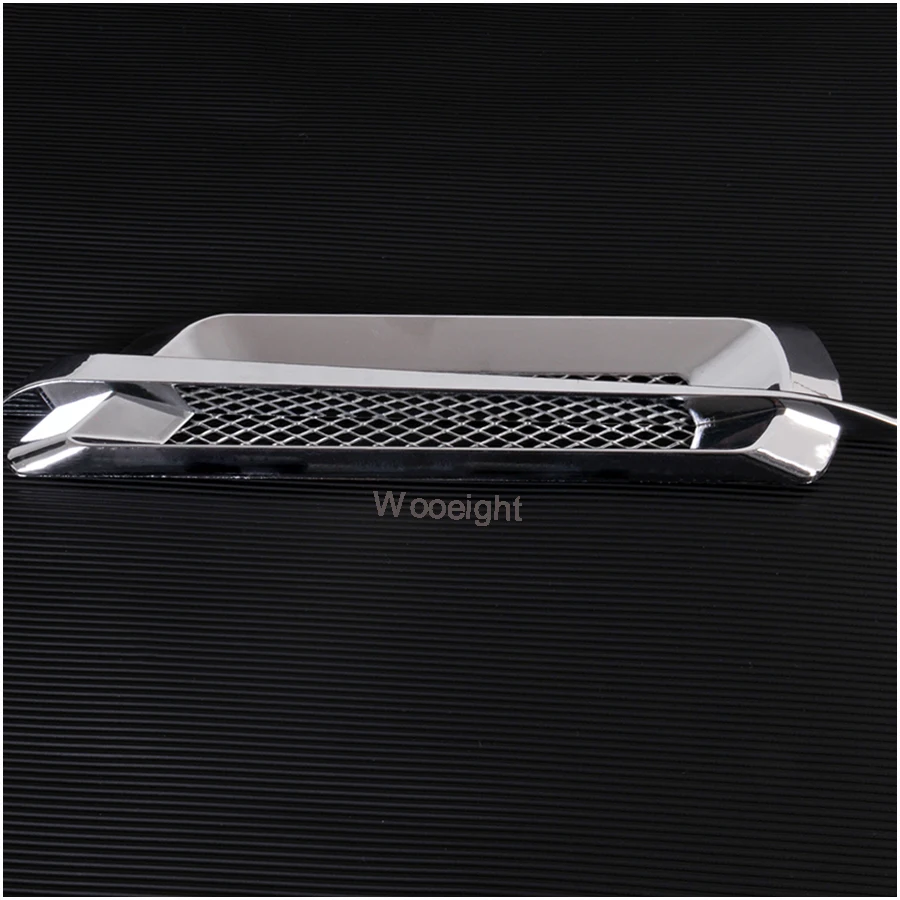 Wooeight Universal 1Pair Car Styling Chrome Grid Air Flow Fender Electroplate Side Vent Cover Hole Intake Grille Sticker | Автомобили и