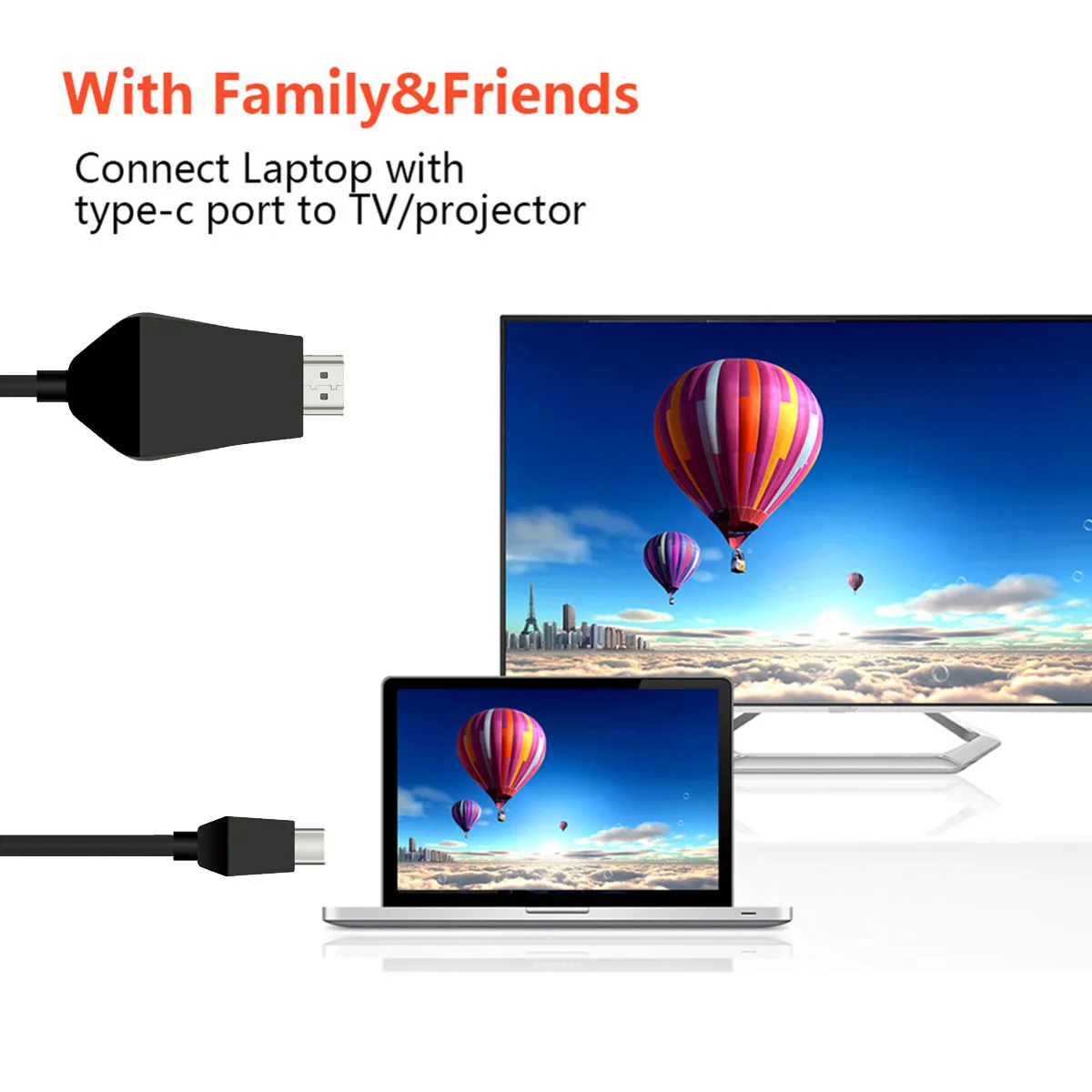 Топ предложения Тип C к HDMI USB3.1 с экран кабель преобразователя 1080 P мобильный