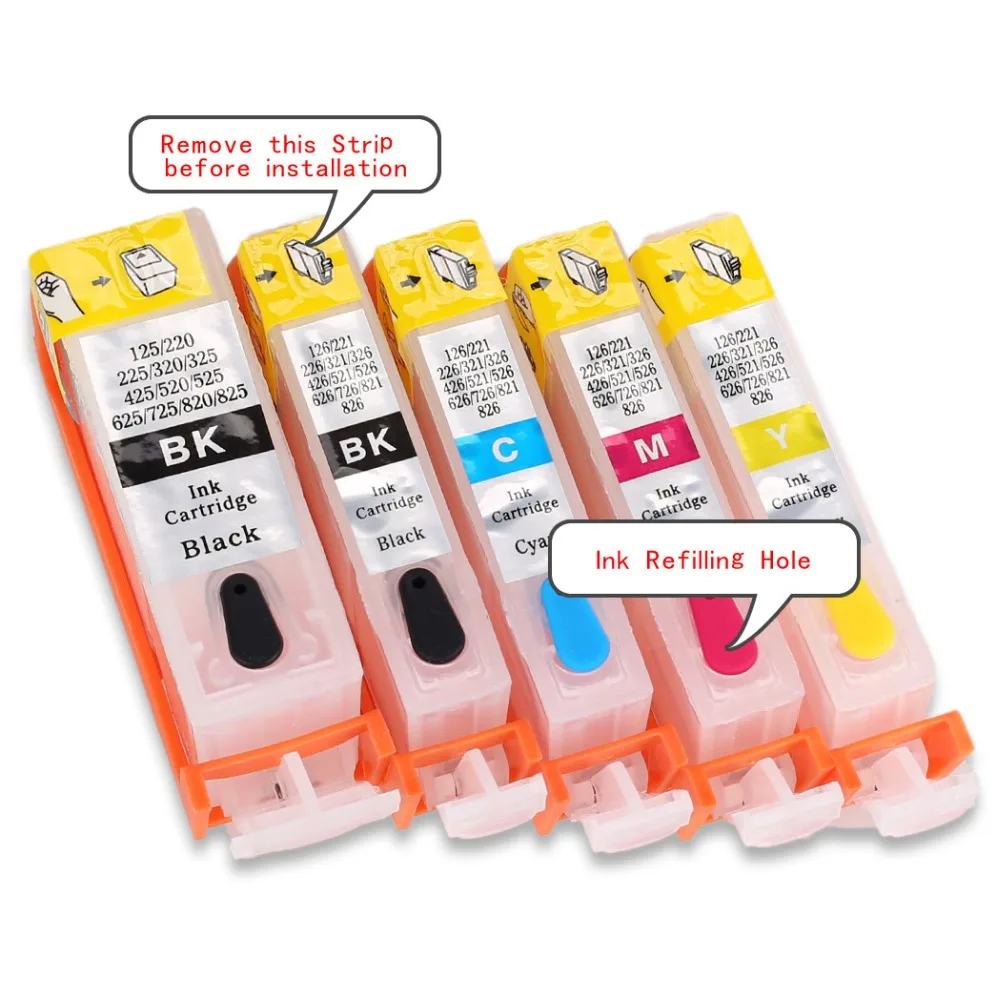 PGI-425 перезаправляемый картридж для Canon Pixma MG5240 MG5140 IP4840 IX6540 IP4940 MG5340 MX894 MX884 MX714 IX6540 принтер