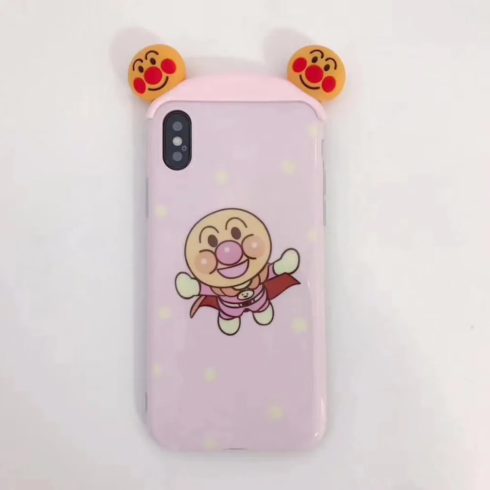 ZMASI 3D Baikinman уха чехол для телефона iPhone X Чехлы 6/6 S 7 8 плюс крышка сумки гладкой anpanman