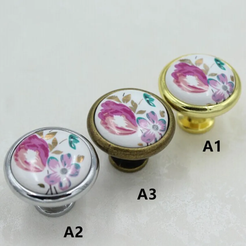 Модная сельская керамика ручки для мебели серебристые золотые шкафа с