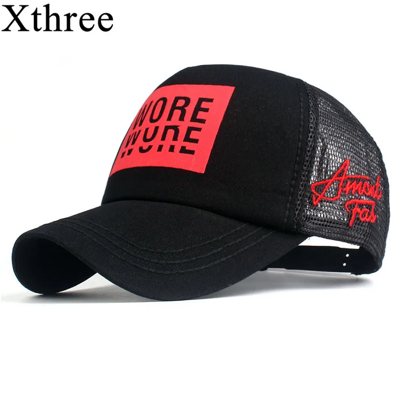Xthree Новая мужская бейсбольная кепка с принтом летняя сетчатая