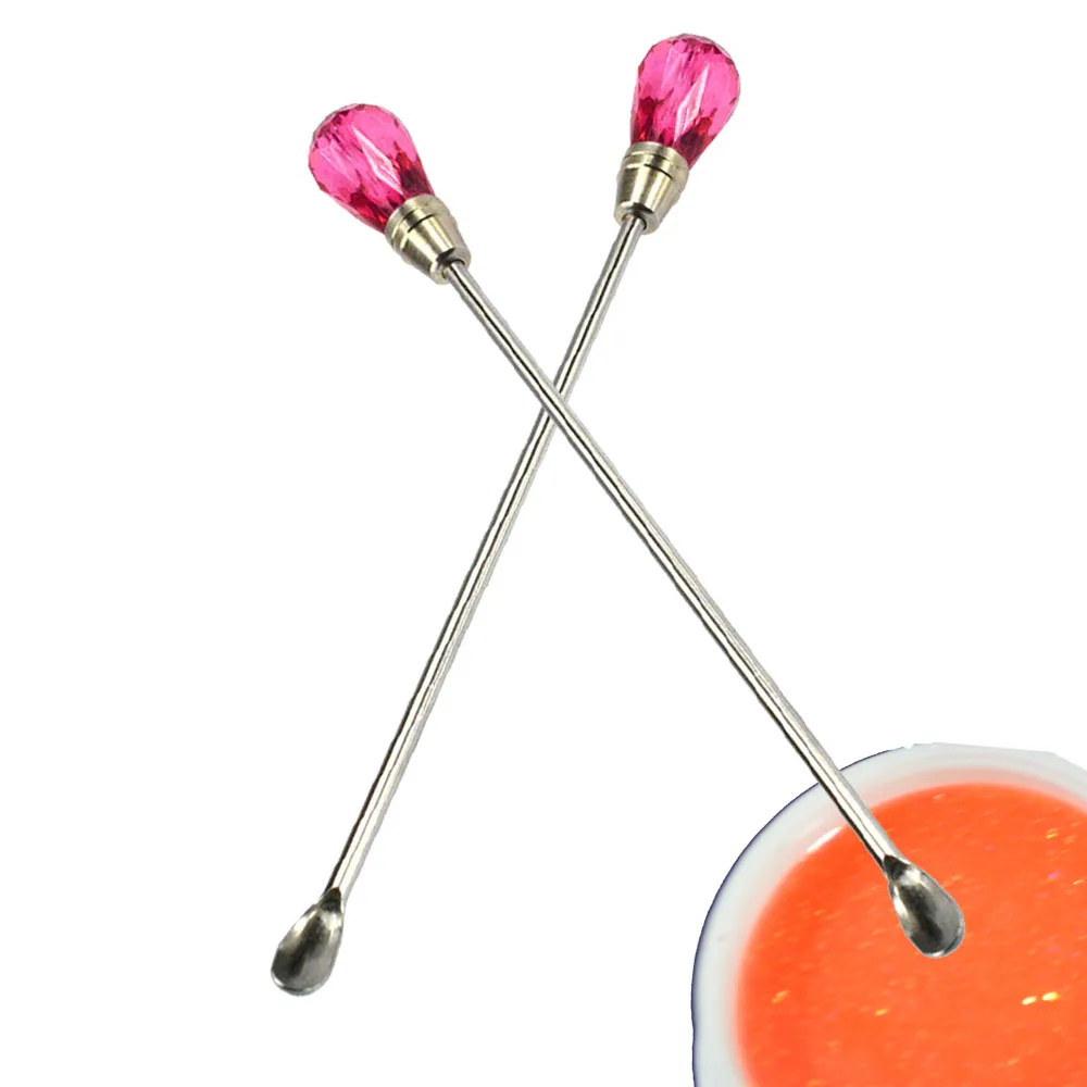 

1PCS Pro Spoon Nail Art Stirring Rod Tools Mixing Stir Acrylic Powder Manicure Pedicure Nail Tools Diamond Head TR320#2