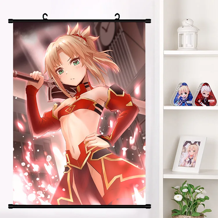 Японская игра-аниме Fate/apocripha Mordred Косплей настенные свитки Фреска плакат Настенные подвесные плакаты коллекция домашнего декора подарки