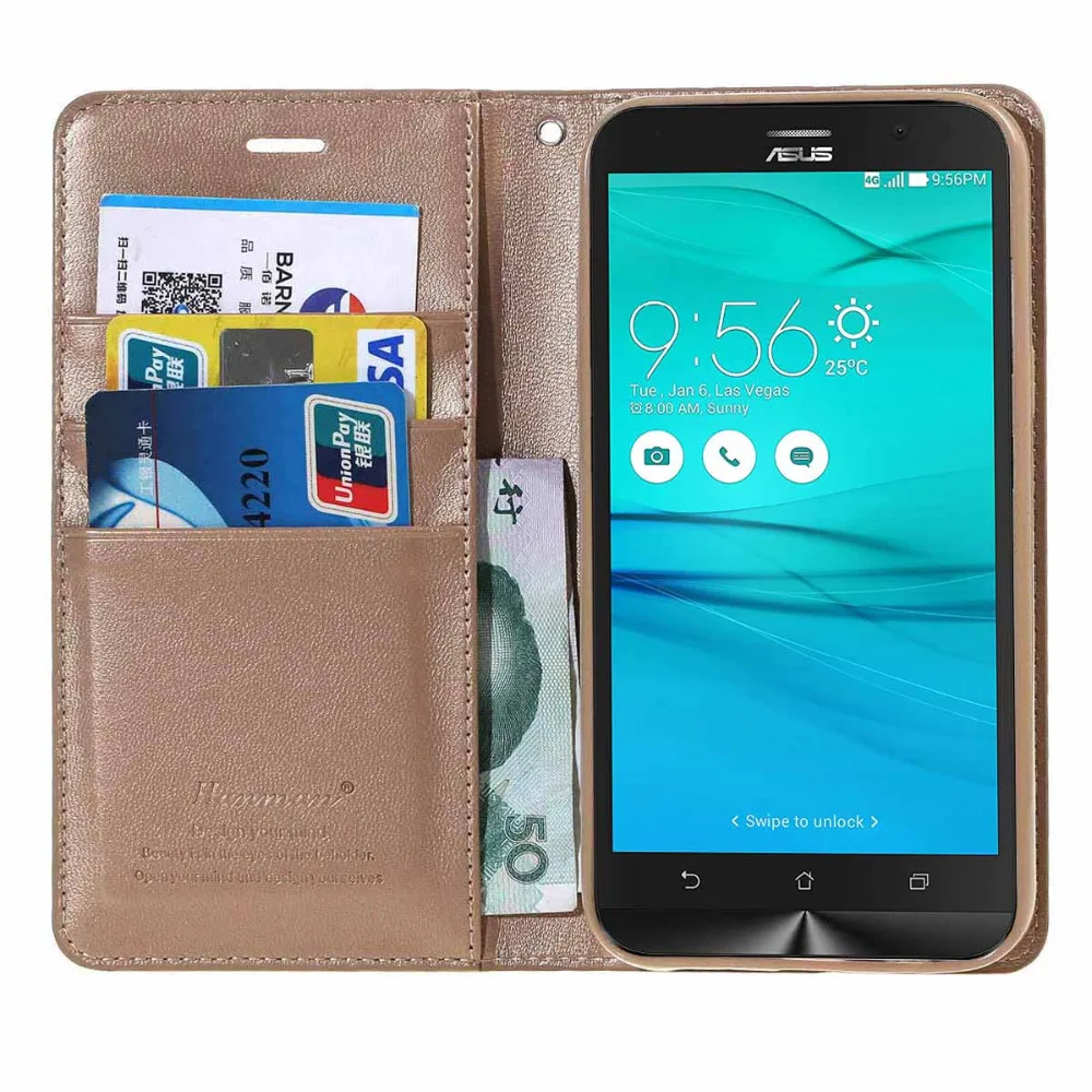 Откидной Чехол для Asus Zenfone ZB500K кожаный чехол кошелек ASUS ZB500KL X00AD Go 2016 ZB500 ZB 500 KL K