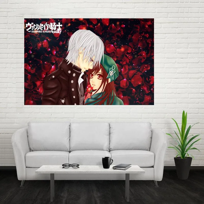 Хороший Vampire Knight плакат пользовательские холст плакат Книги по искусству украшения дома ткани Ткань плакат шелка с принтом Ткань принт - Цвет: Коричневый