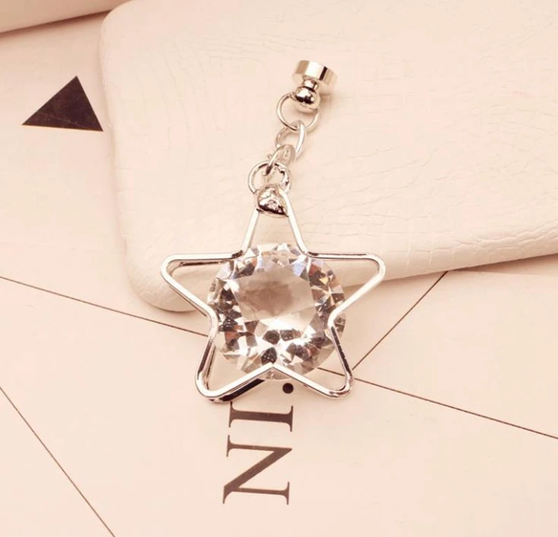 Star shape gemstone artificial Rhinestone pendant hanger for cellphone case diy jewelry phone shell back cover craft accessories | Дом и сад