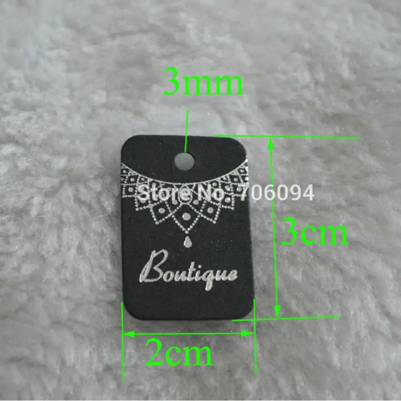 

1000pcs/lot,2*3cm Printed Black Hang Tag Gift tag,Garment/Jewerly packing hang tag custom logo size shape tag need extra cost