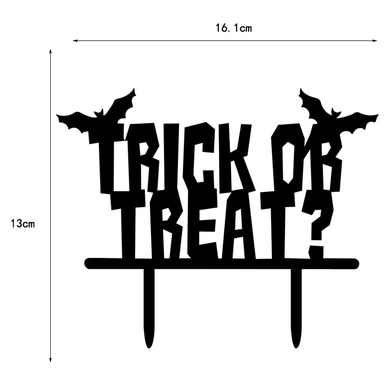Акрил трюк или лечения bat торт Топпер для Хэллоуина праздничное Нарядное
