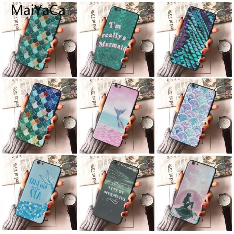 Чехол для телефона MaiYaCa Mermaid fish little чехол iphone 7 7plus X 8 8plus 5s 6s plus 6 | Мобильные телефоны