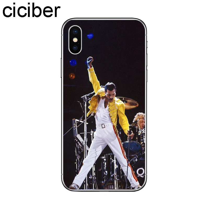 Ciciber Freddie Mercury Чехол для iPhone 7 8 6S Plus X XR XS Max 5 чехол телефона Мягкий Силиконовый ТПУ
