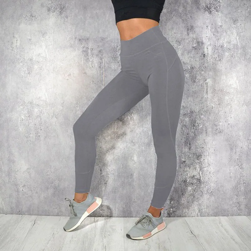 X008 Gray Новые Леггинсы пуш-ап женские леггинсы однотонные Лоскутные Джеггинсы обтягивающие женские леггинсы для фитнеса Сексуальные трусы с пуш-апом черные леггинсы - Цвет: X008 Gray