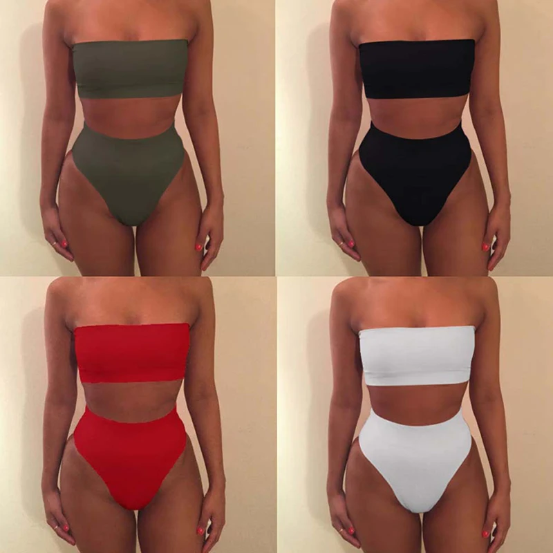 Купальник бикини однотонный бюстгальтер без косточек купальник 2020|bra swim|bra sexybra with