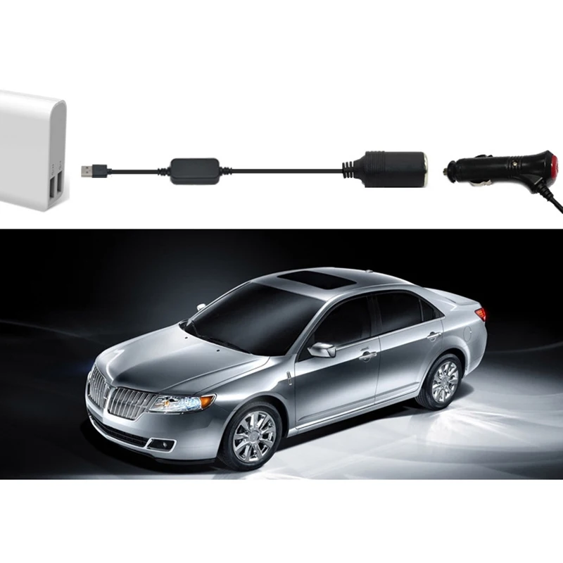 Переходник адаптер с проводным контроллером и USB портом на 12 В гнездо для