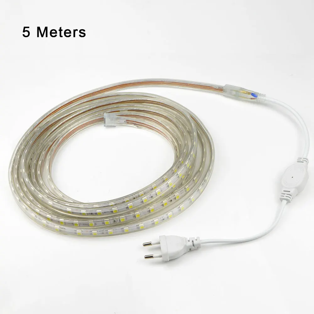 SMD 5050 AC 220 V Светодиодная лента наружная Водонепроницаемая 220 V 5050 V 220 V Светодиодная лента 220 V SMD 5050 Светодиодная лента светильник 5M 10M 20M 25M 220 V