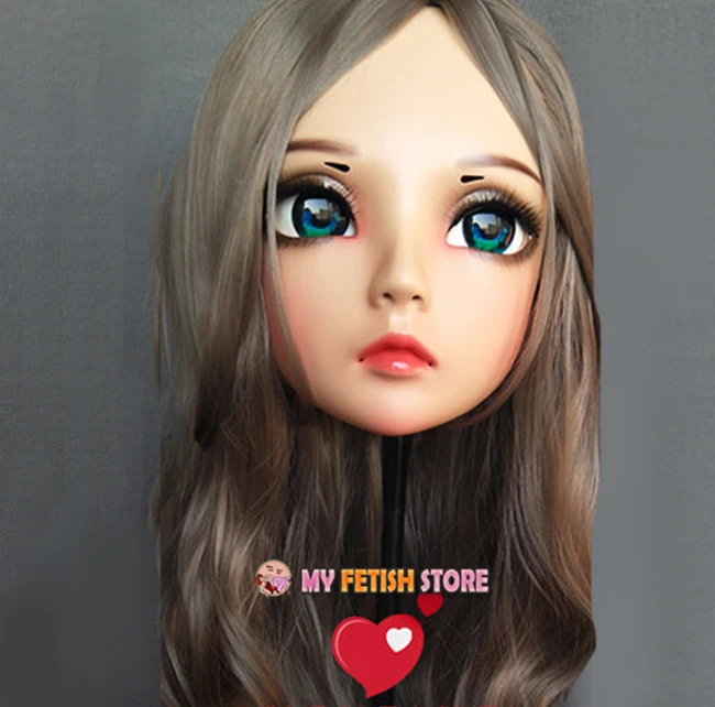 (Xi-01) Женская милая девочка каучуковые полуголовы Kigurumi BJD Eyes Crossdress Косплей