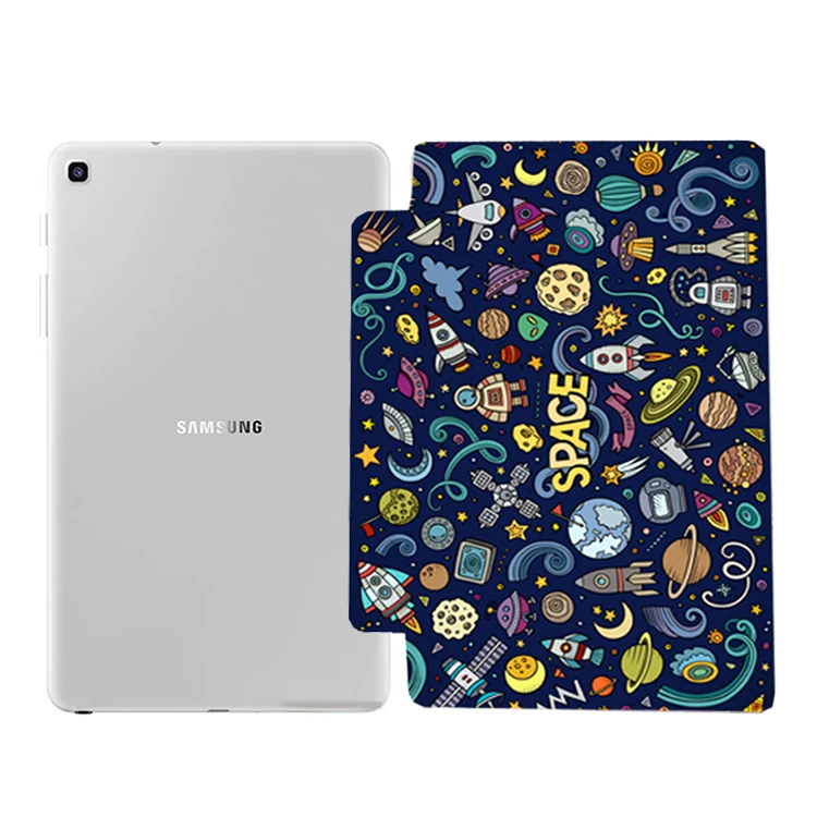 T510 CS space Прозрачный чехол с принтом фламинго для samsung galaxy tab A 10,1 SM-T510 SM-T515 10,1 ''64 GB чехол для планшета+ защитная пленка - Цвет: T510 CS space