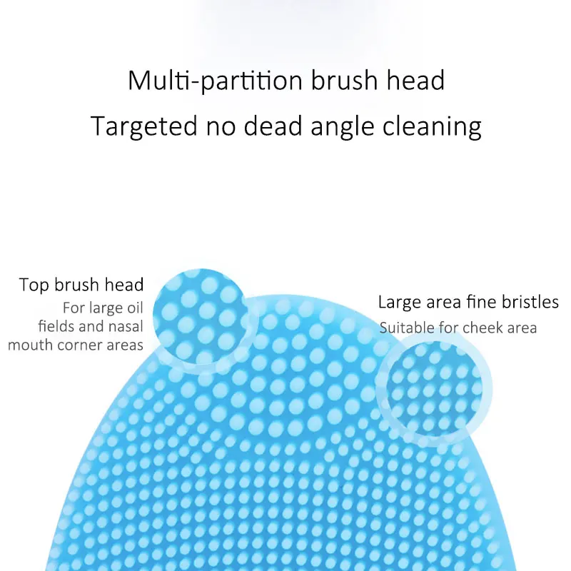 Силиконовая Очищающая щетка для лица usb зарядка Водонепроницаемый Электрический